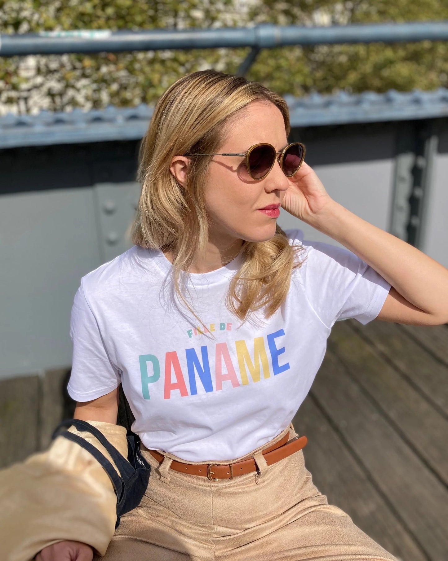 T-shirt Fille de Paname Fille de Paname Multicolore en Coton Biologique