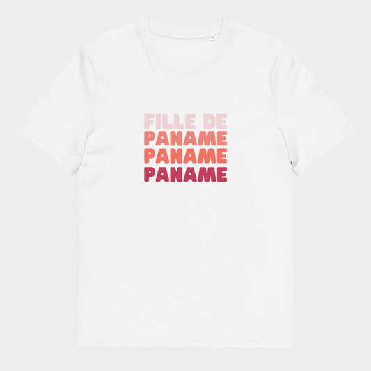 T-shirt Fille de Paname Pop Rose en coton biologique