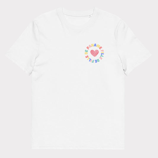 T-shirt Fille de Paname en coton biologique - Cœur multivitaminé