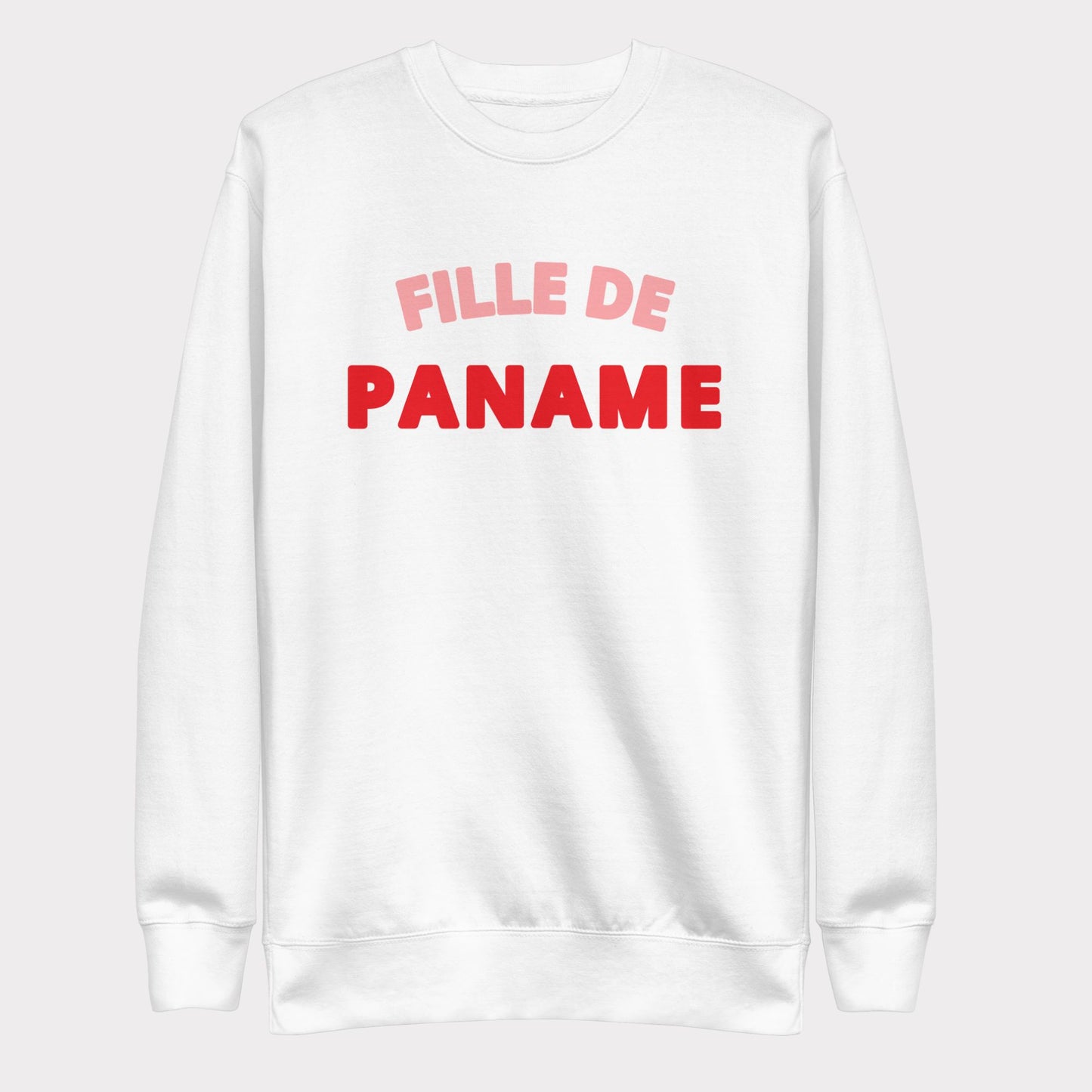 Sweat Les Intemporels de Paname - Blanc & Rose-Rouge