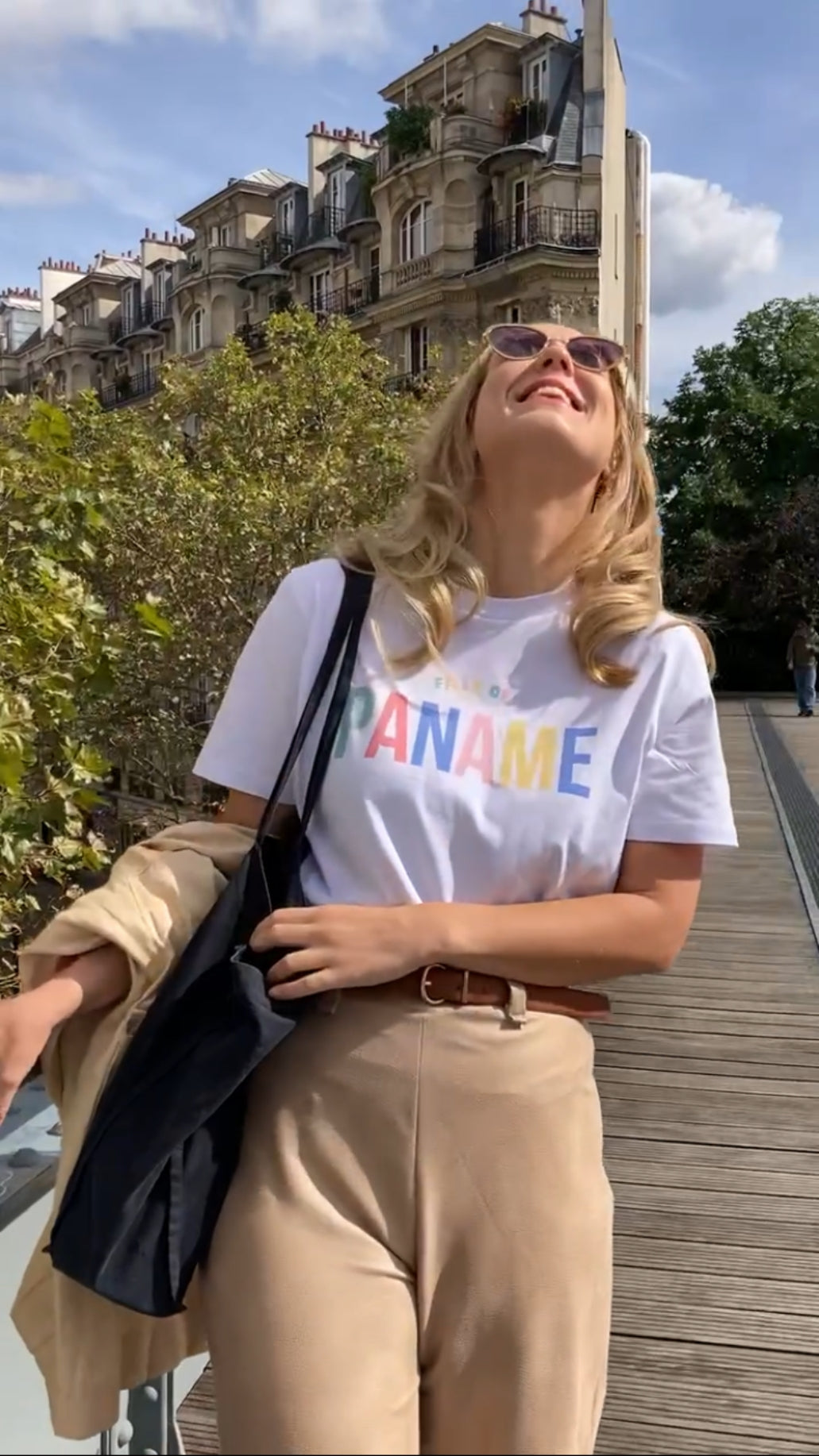 T-shirt Fille de Paname Fille de Paname Multicolore en Coton Biologique