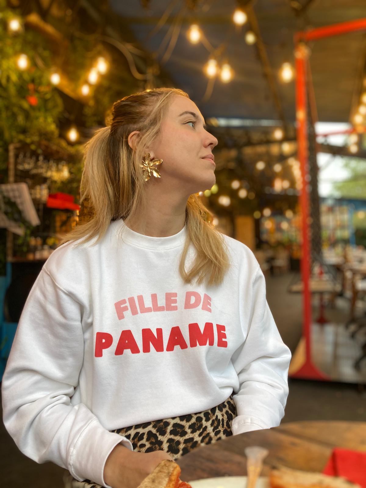 Sweat Les Intemporels de Paname - Blanc & Rose-Rouge