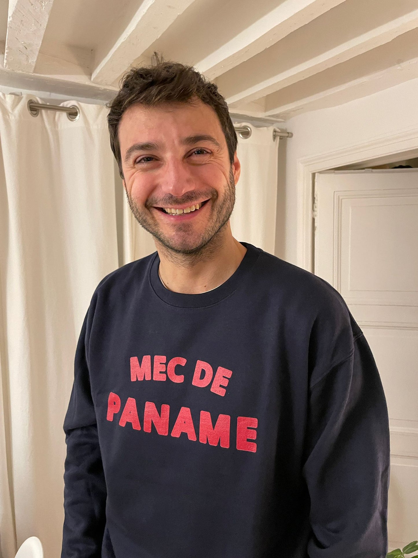 Sweat Mec de Paname - Marine & Rouge